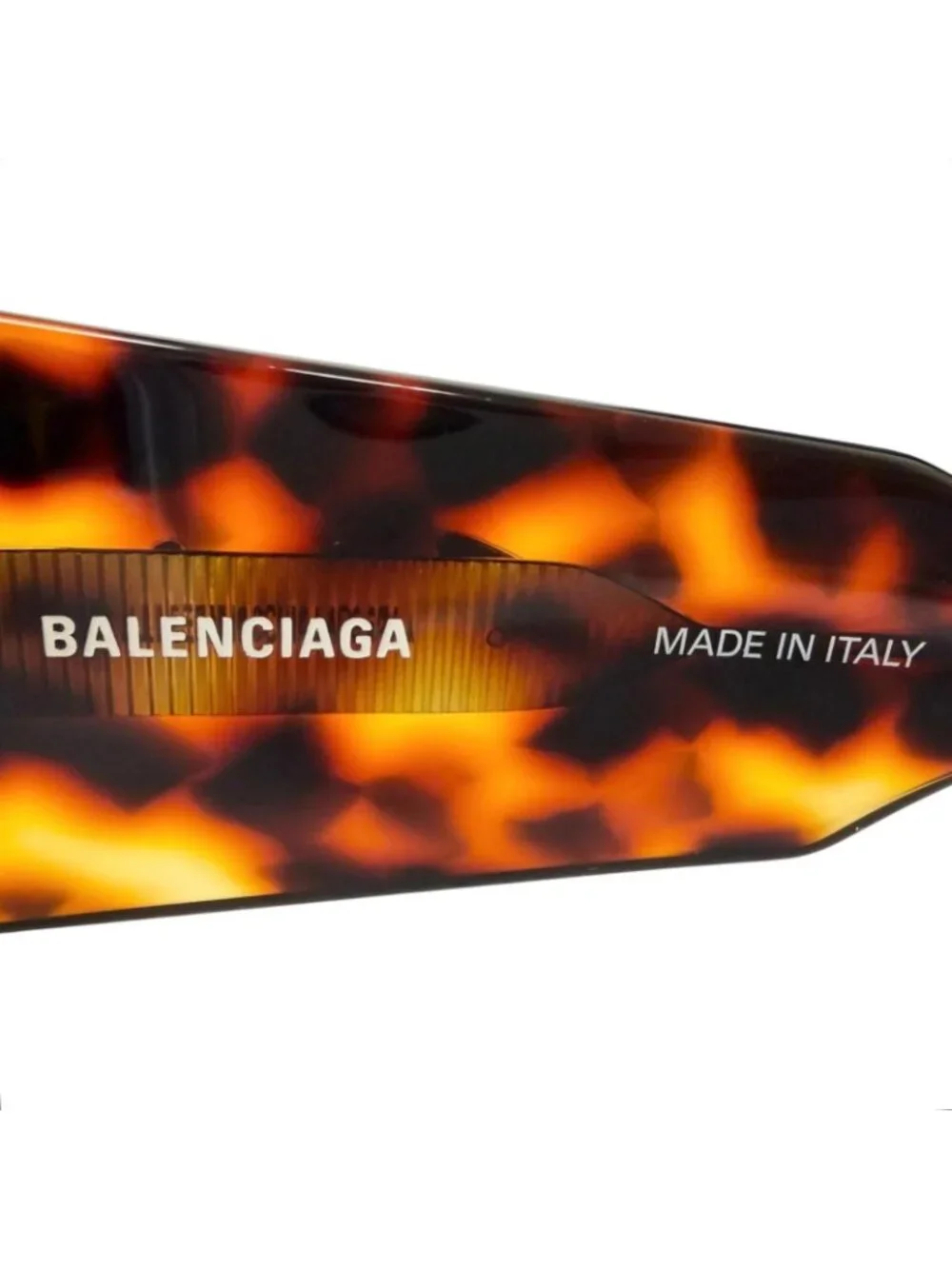 Balenciaga Tortoiseshell Pattern Sunglasses Eyewear Brown Blue Lens 53
